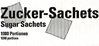 Zucker - Sachets 1000 Stk. 14,00 €